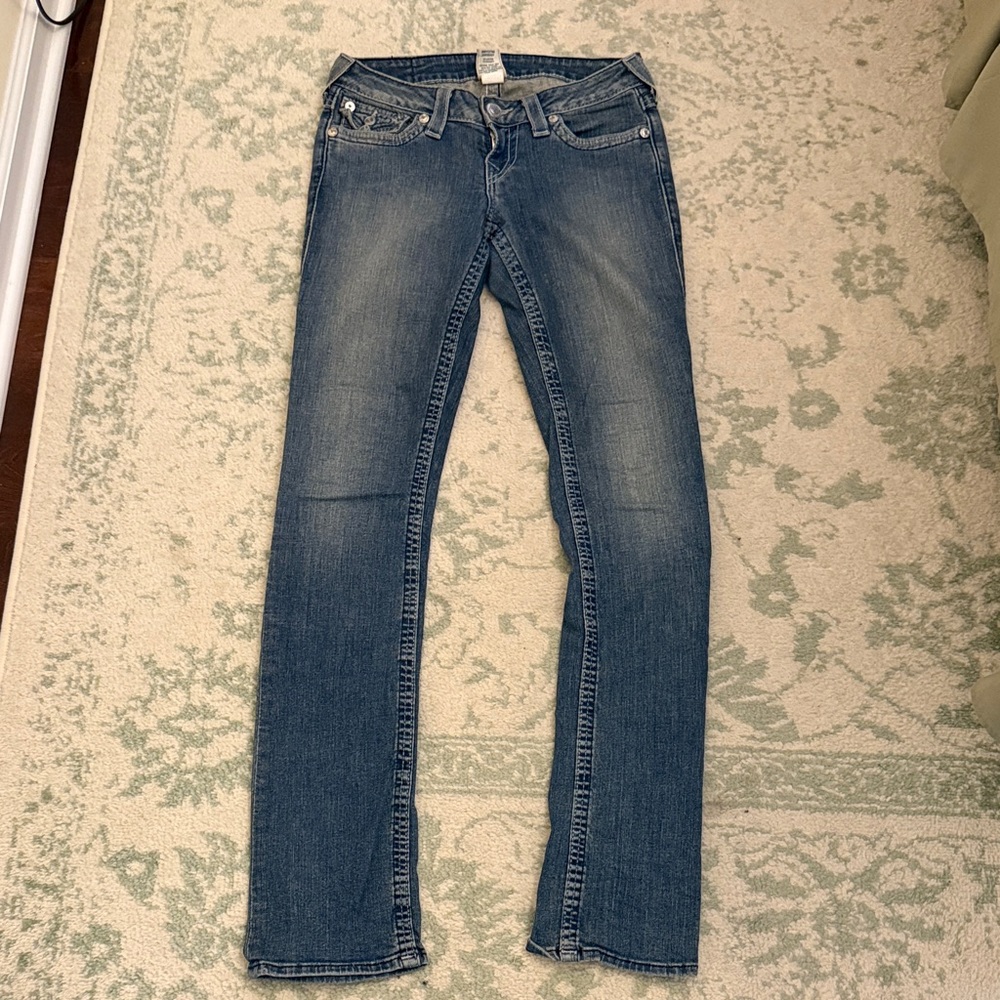 True Religion Women's High Rise Straight Jeans